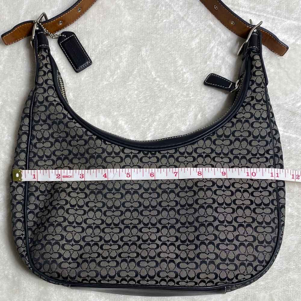 COACH Y2K 2002 Vintage Grey Mini Signature C Soho Hobo Jacquard Shoulder Bag - Picture 13 of 14